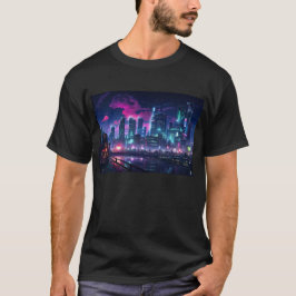 Camiseta Cyberpunk Tokyo Riverfront