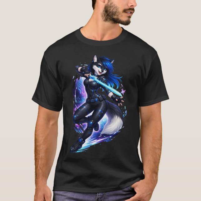 Camiseta Cyberpunk Vixen (Anverso)