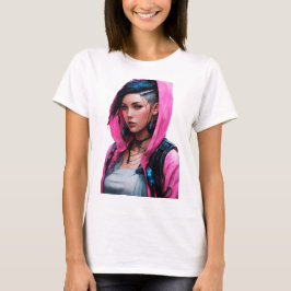 Camiseta Cyberpunk Woman Animie Style