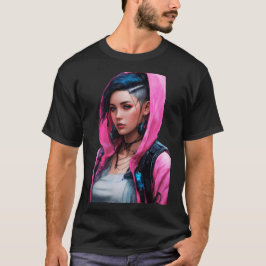 Camiseta Cyberpunk Woman Animie Style