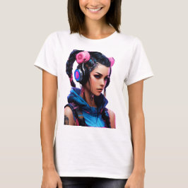 Camiseta Cyberpunk Woman Animie Style