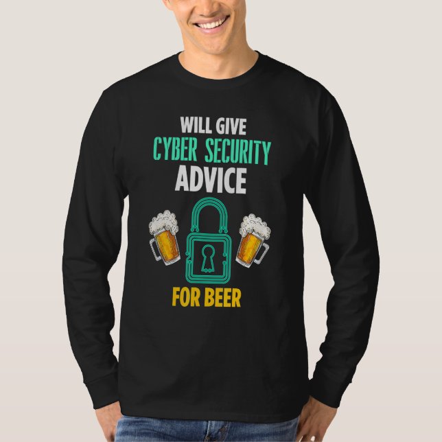 Camiseta Cybersecurity It Analyst For Beer Certified Tech S (Anverso)