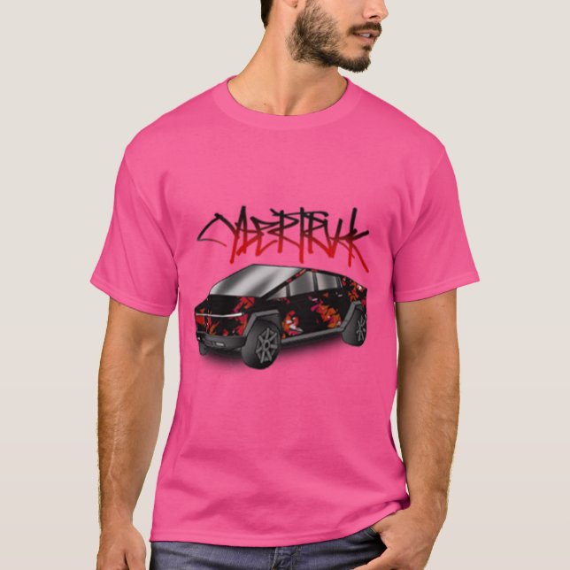 Camiseta Cybertruck rojo (Anverso)
