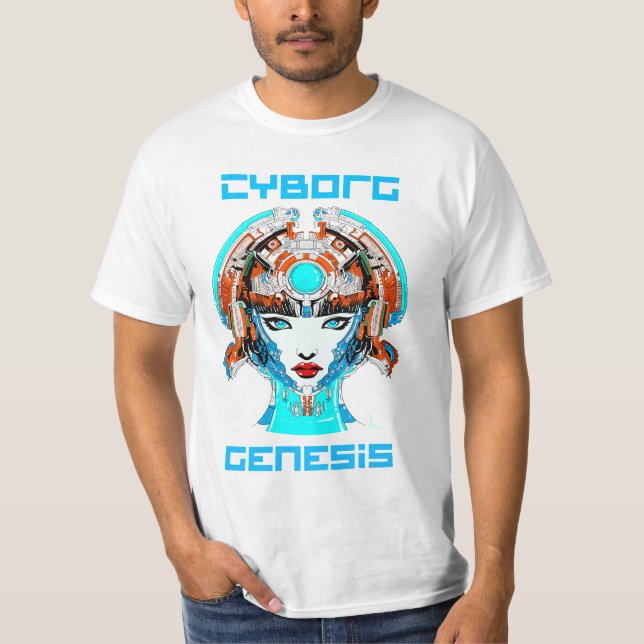 Camiseta Cyborg Genesis: El Despertar (Anverso)