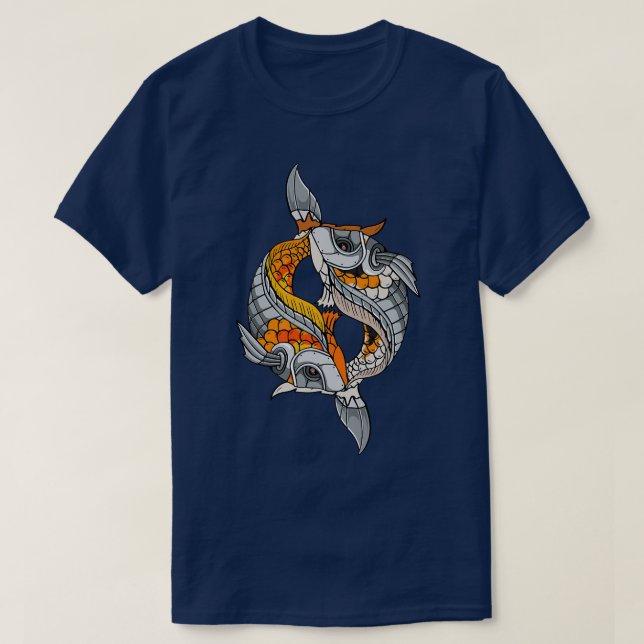 Camiseta Cyborg Koi Fish Japan Cyber Aesthetic Premium (Diseño del anverso)