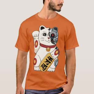 Camiseta Cyborg Maneki Neko Cyber estética del gato
