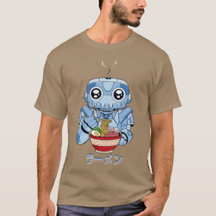 Camiseta Cyborg Robot Ramen Noodles Cyber Estética