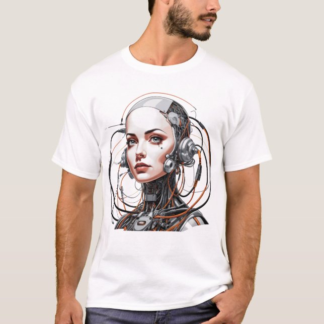 Camiseta Cyborg weiblich (Anverso)