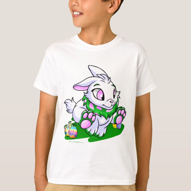 Camiseta Cybunny verde que compite con a través de neggs (Anverso)