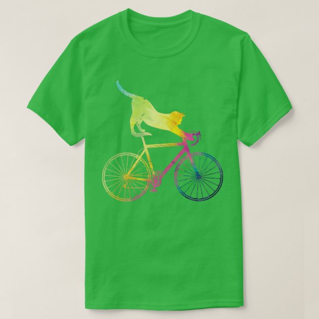 Camiseta Cycling Cat Bicycle (Diseño del anverso)