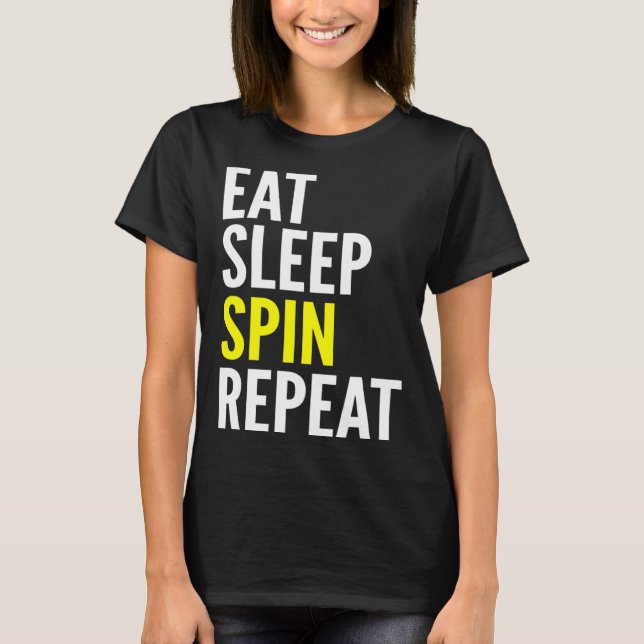 Camiseta Cycling   Eat Sleep Spin Repeat (Anverso)