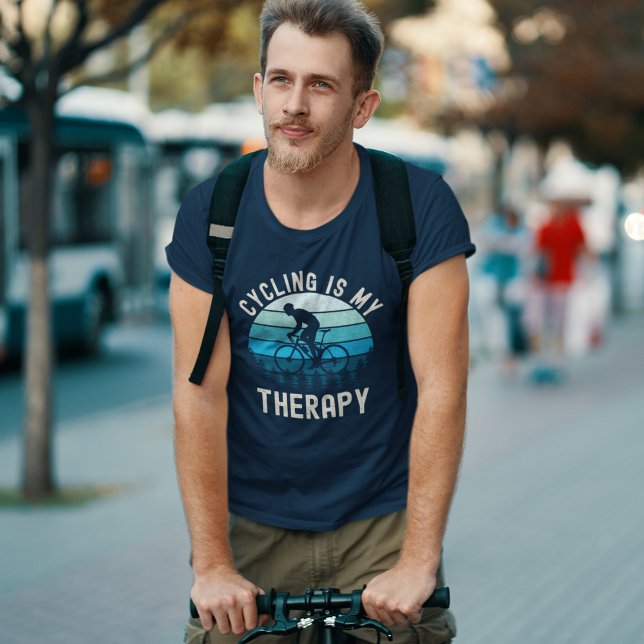 Camiseta Cycling is my Tehraphy (Subido por el creador)