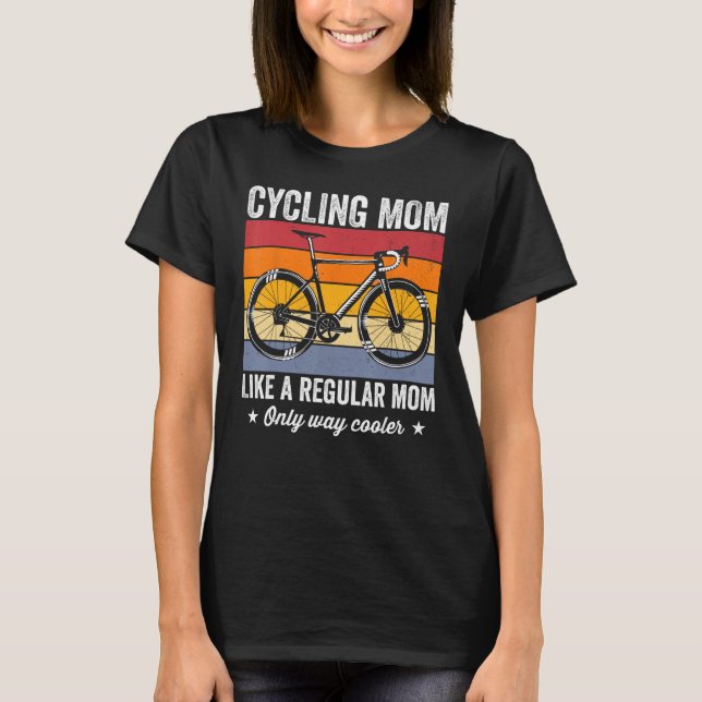 Camiseta Cycling mom like a regular mom only way cooler bic (Anverso)
