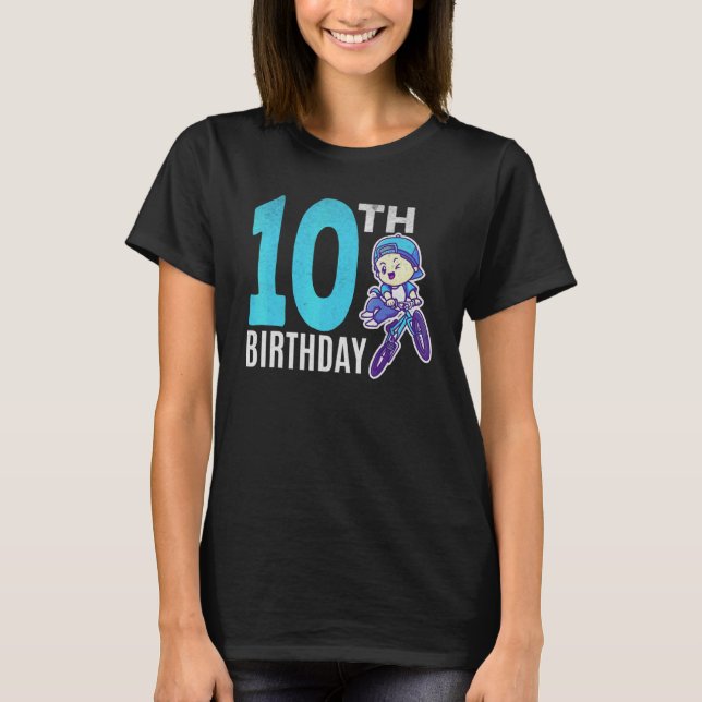 Camiseta Cyclist Boy 10th Birthday Boy Bmx Bike Cycling Cyc (Anverso)