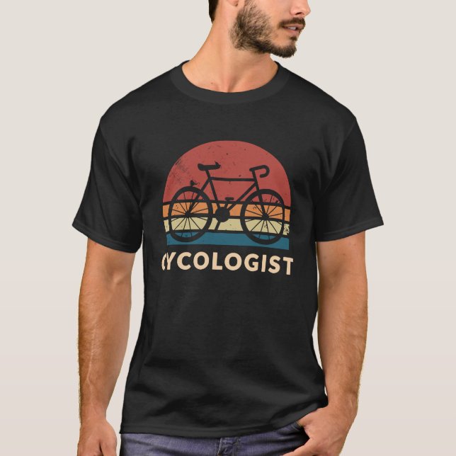 Camiseta Cycologist  Retro Bycicle Parody Cyclists (Anverso)