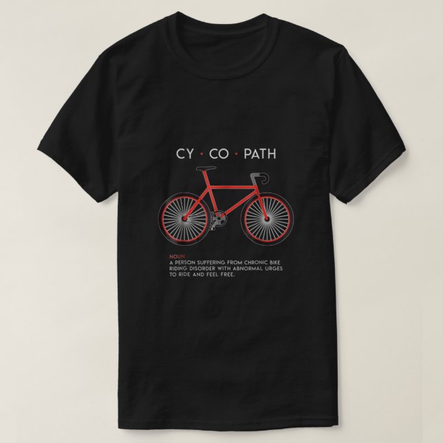 Camiseta CYCOPATH - Ciclismo divertido y ciclismo (Diseño del anverso)