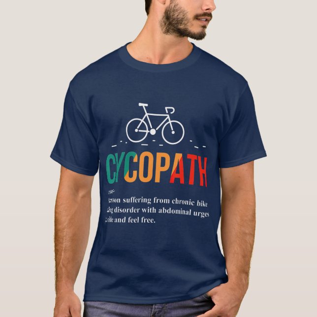 Camiseta Cycopath Funny Bicicleta Lover Biker Definición (Anverso)