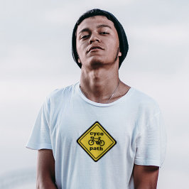 Camiseta Cycopath Funny Road Sign for Cycle Lover T-Shirt