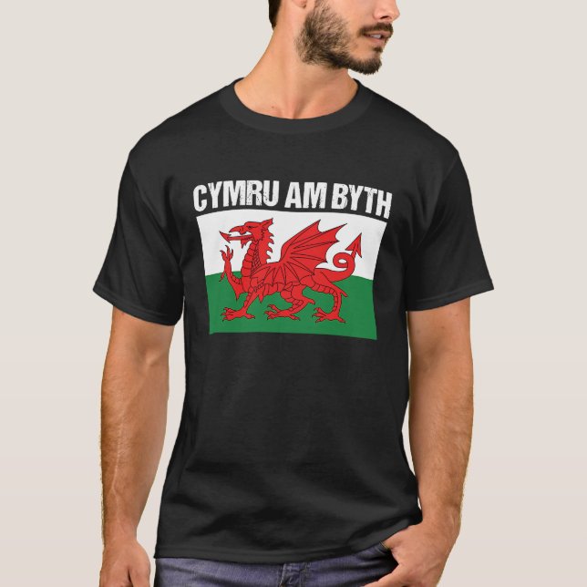 Camiseta Cymru Am By Welsh Flag Wales (Anverso)