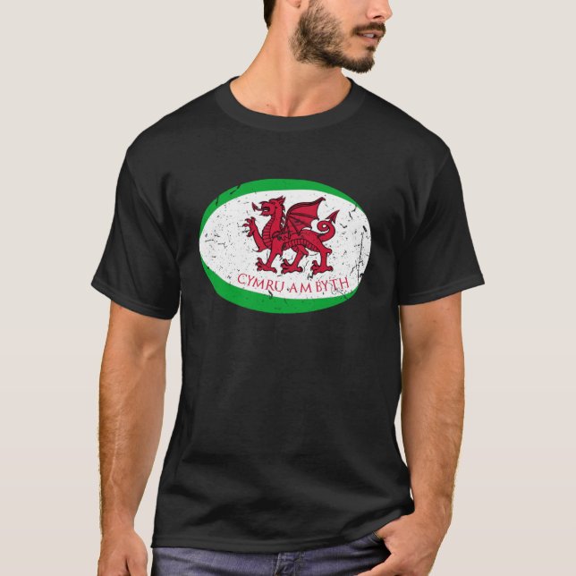 Camiseta Cymru Am Bysh Rugby Ball Fans (Anverso)