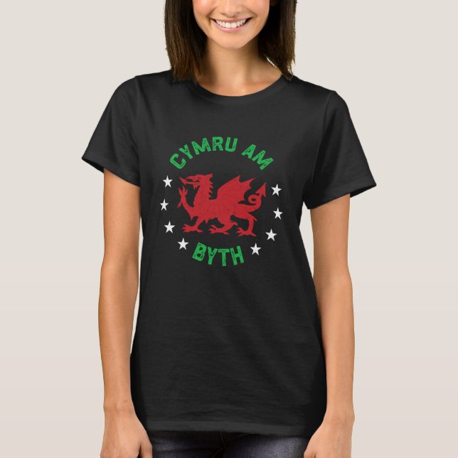 Camiseta Cymru Am Byth Wales Flag Welsh (Anverso)