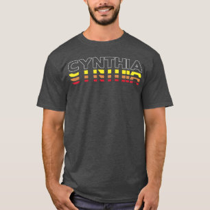 Camiseta Cynthia Nombre Funny Vintage Atardecer Cynthia fa