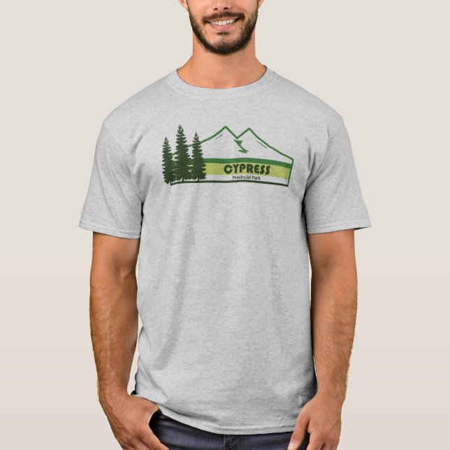 Camiseta Cypress Provincial Park Franjas Verdes (Anverso)
