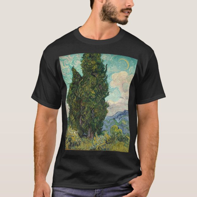 Camiseta Cypresses 1889 Vincent Van Gogh (Anverso)