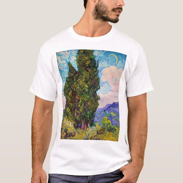 Camiseta Cypresses, Van Gogh (Anverso)