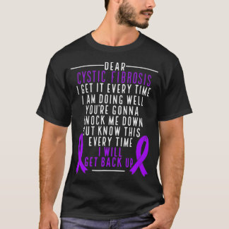 Camiseta Cysic Fibrosis Awareness I will get back up Purple