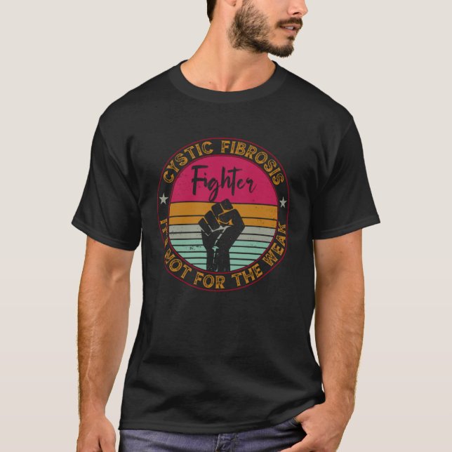 Camiseta Cystic Fibrosis Awareness Disease Fighter & Warrio (Anverso)