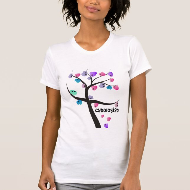 Camiseta Cytólogo Regalos Árbol Único Con Diseño De Células (Anverso)