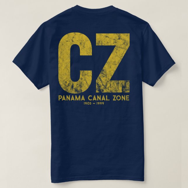 Camiseta CZ (Zona del Canal) en amarillo (Reverso del diseño)