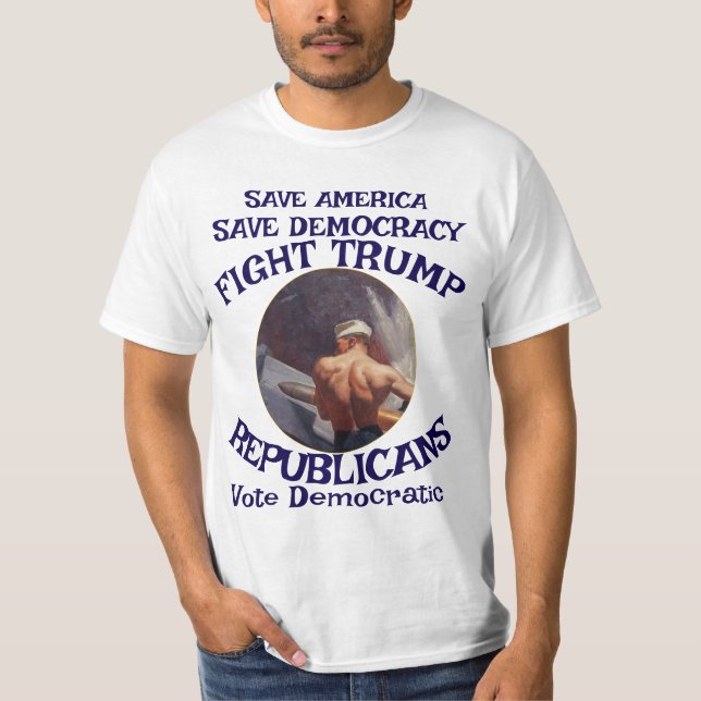 Camiseta Czar Rue Mentiroso Trump POTUS Patriótico MAGA Tre (Anverso)