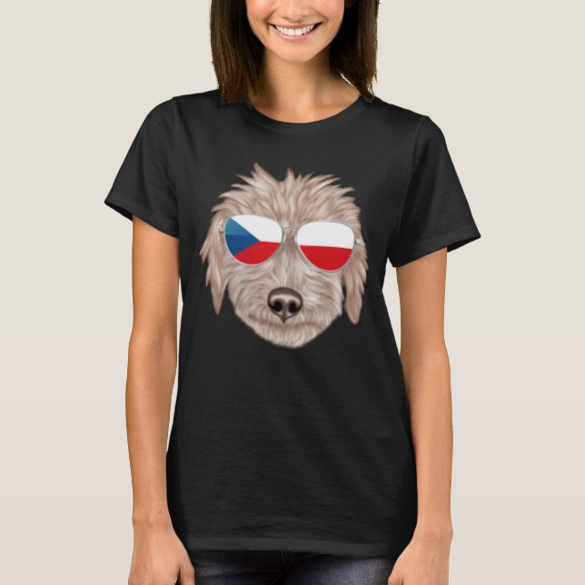 Camiseta Czech Flag Bedlington Terrier Dog Czech Republic P (Anverso)