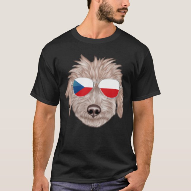 Camiseta Czech Flag Bedlington Terrier Dog Czech Republic P (Anverso)