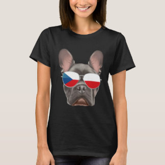 Camiseta Czech Flag French Bulldog Dog Czech Republic Pocke