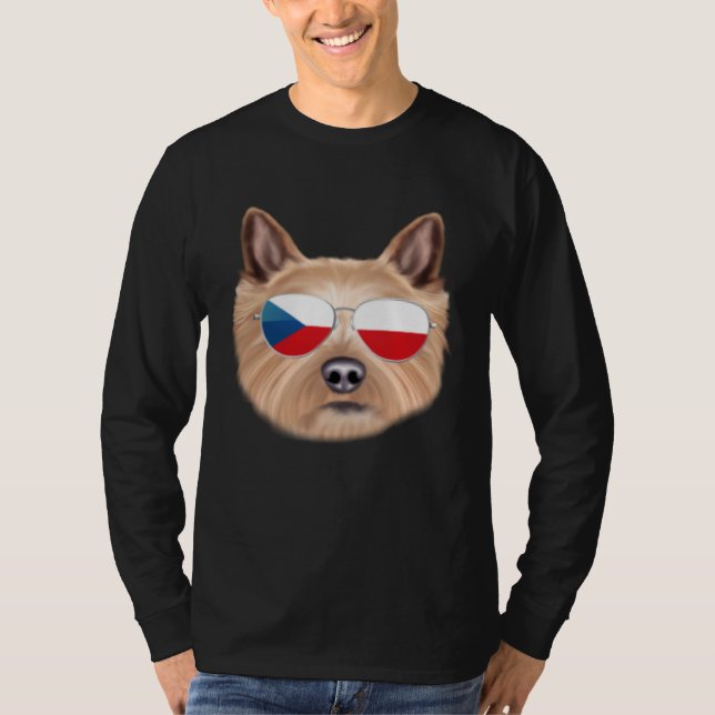 Camiseta Czech Flag Norwich Terrier Dog Czech Republic Pock (Anverso)
