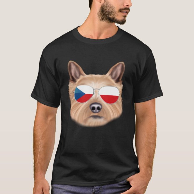 Camiseta Czech Flag Norwich Terrier Dog Czech Republic Pock (Anverso)