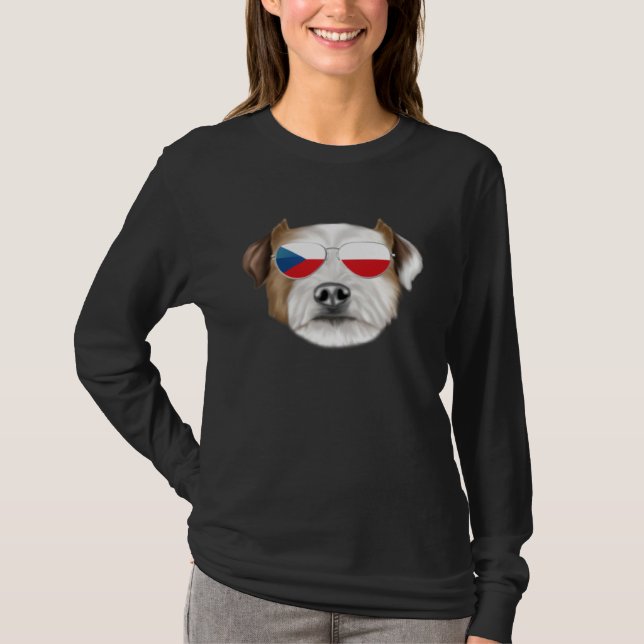 Camiseta Czech Flag Parson Russell Terrier Dog Czech Republ (Anverso)