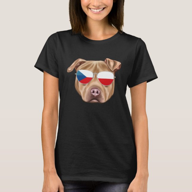 Camiseta Czech Flag Usa Staffordshire Terrier Czech Republi (Anverso)