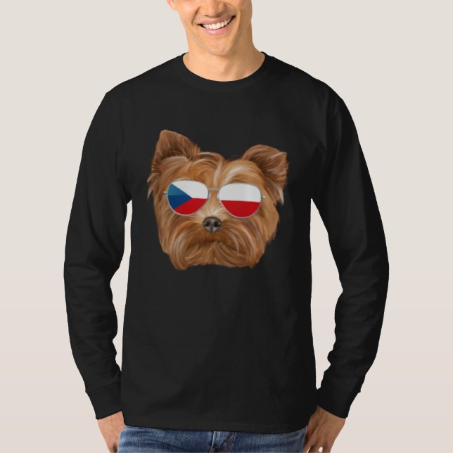 Camiseta Czech Flag Yorkshire Terrier Dog Czech Republic Po (Anverso)