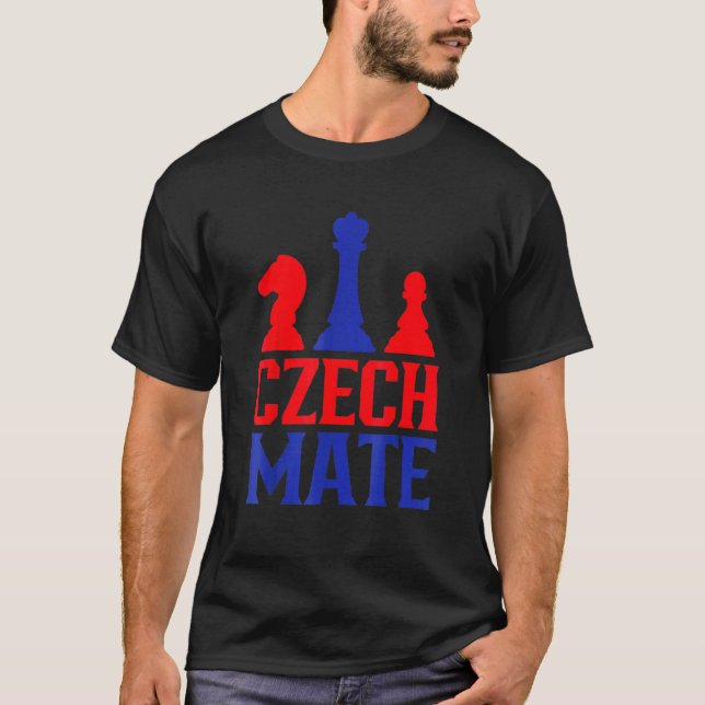 Camiseta Czech Mate  Czech Republic Chess Player  Chess Clu (Anverso)