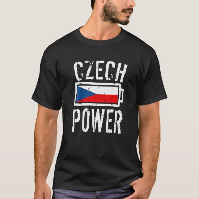 Camiseta Czech Republic Flag  Czech Power Battery Proud (Anverso)