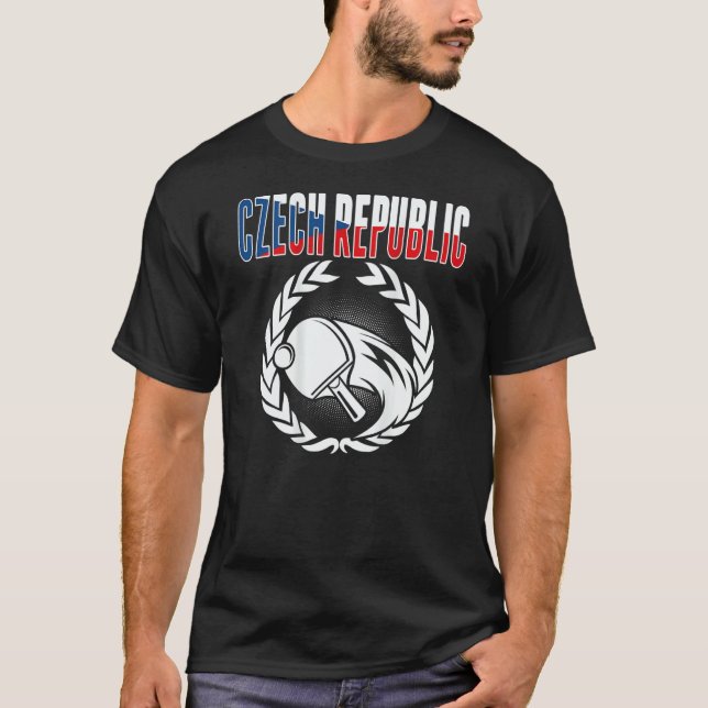 Camiseta Czech Republic Ping Pong  Czech Table Tennis Suppo (Anverso)