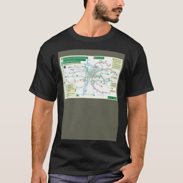 Camiseta Czech Republic  Prague  Praha  Metro Map  HD (Anverso)