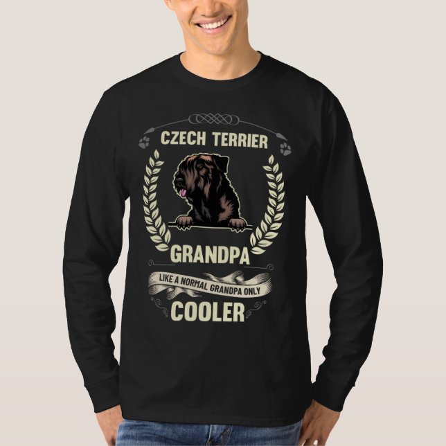 Camiseta Czech Terrier Grandpa Like A Normal Grandpa Only C (Anverso)