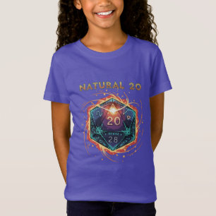 Camiseta D20 Dados en Llamas Natural 20 Épico Crítico de
