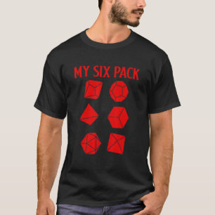 Camiseta D20 Dice Rpg Dragons Gamer Cheque Mi Six Pack D