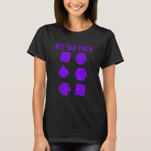 Camiseta D20 Dice Rpg Dragons Gamer Cheque Mi Six Pack D
